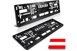 ‎SCHILDEVO schildEVO 2 Kennzeichenhalter AT | für ÖSTERREICH | SCHWARZ | Nummernschildhalter | Kfz Nummernschildhalterung