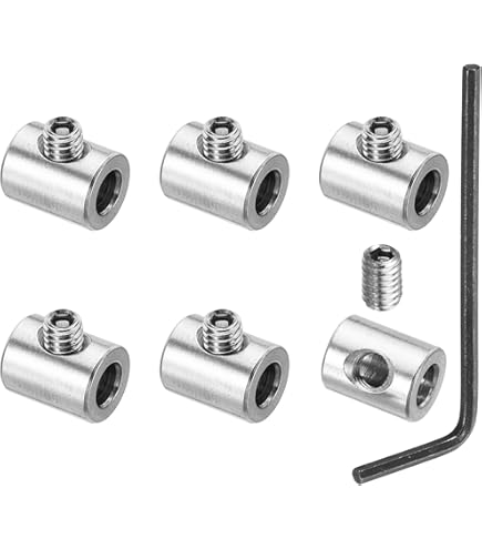 Morsetti Cavo In Acciaio Inox 304 - Set 2 Pezzi Con Viti M6 Per Fissaggio