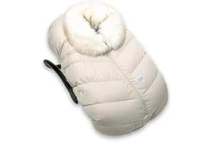 7 A.M. 7 AM Enfant Car Seat Covers - Swaddle Baby Cover for Boys & Girls, Rain & Snow Repellent, Breathable Windproof, Center Zipper, Universal Fit for Infant Car Seat | (0-12M)