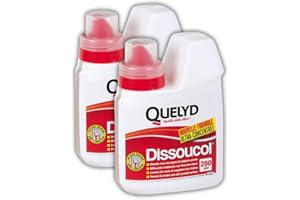 Lot de 2 DISSOUCOL QUELYD 500ml – Décolleur pour papiers peints vinyles, revêtements muraux et badigeons
