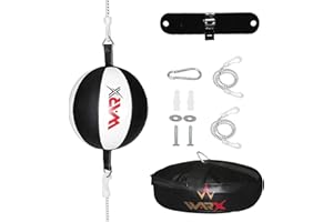 WARX Leather Double End Dodge Speed Ball MMA Boxing Floor to Ceiling Punching Bag Training