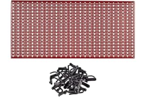 FERROELETTRA Pannello Portautensili 980x460mm in Lamiera Verniciata - Kit Ganci Incluso - Pannello Porta Attrezzi da Parete per Organizzazione Utensili - Parete Attrezzata Officina (1, Rosso)