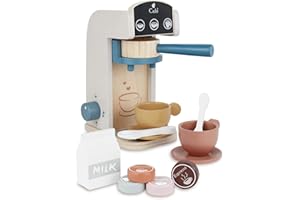 Little Log Ensemble de 13 machines à café en bois avec accessoires