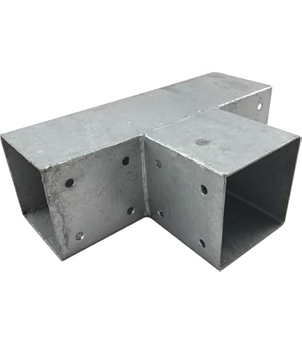 Connex Connettore Per Palo HV4248 - Acciaio Zincato, Per Legno 70x70 Mm, Dimensioni 305x200 Mm, Argento - Foto 9