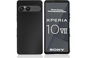 Holilo Hülle für Sony Xperia 10 VII 5G, Silikon Handyhülle Anti - Kratzer Dünn Schutzhülle Rundumschutz Stoßfest Cover-Schwarz