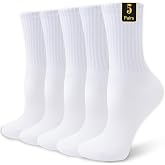 Wamicu Men's Combed Cotton Socks 5 Pairs Sport Running Tennis | Soft and breathable, comfortable for day to day, sports use