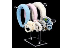 PH PandaHall 2 Livelli Supporto per Fascia in Acrilico Trasparente Organizzatore per Cerchietti a Forma di T Organizzatore di Gioielli per Fascia Regali per Donne
