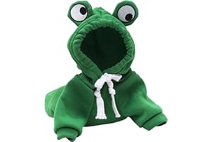 Stronrive Dog Hoodie, Cute Shape Jumper, Dog Costumes for Pets, Funny Halloween Small Dog Frog Costume, Jacket Coat, Warm Polyester Winter Green Dog Clothes (S//L/XL)