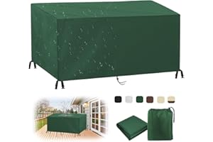 MAIFENGL Coperture per Mobili da Giardino, Copertura Tavolo Esterno Impermeabile Resistenza ai Raggi UV Antivento 420D Oxford Copertura Protettive-Green||150x150x100cm/59x59x39in