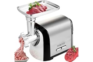 ‎SOKANY SOKANY SK-088 Fleischwolf Elektrisch Fleischmaschine 3200W, 3-IN-1 Multi Küchenmaschine Wurstfüller mit 3 Edelstahl Loch-Scheiben, Wurstaufsatz, Stopfer, Kebbe-Aufsatz