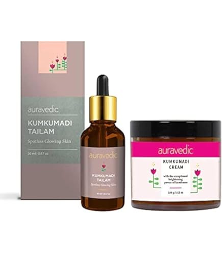KUMKUMADI スキンケアセット Daily Glowing Kumkumadi Booster Combo - Kumkumadi Cleanser, Serum & Mo