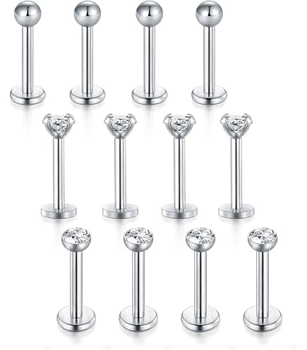 10 Pezzi Piercing Alla Lingua In Acciaio Chirurgico 14G - Barbell Sterili Con Misure 3mm, 4mm, 5mm - Foto 9
