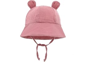 LIUPUUDLY Bambino Cappello da Sole Carino Berretto in Cotone Protezione Solare Cappellino Berretto da Pescatore da Spiaggia Bucket Hat