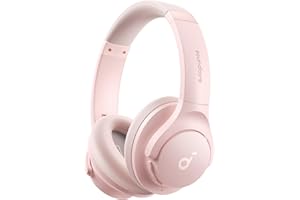 Słuchawki hybrydowe Soundcore by Anker Q20i z aktywną redukcją szumów, bezprzewodowe nauszne Bluetooth, 40-godzinny czas odtwarzania ANC, dźwięk o wysokiej rozdzielczości, mocny bas, możliwość persona