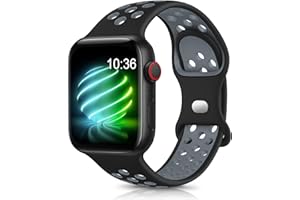 Jiamus Sport Armband Kompatibel mit Apple Watch Armband 44mm 45mm 49mm 42mm 41mm 38mm 40mm Herren Damen,Atmungsaktive Silikon Wasserdicht bänder für Apple Watch Ultra iWatch Series SE 8 7 6 5 4 3 2 1