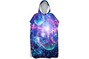 CHICKWING Changing Robe Towel for Kid Adult, Chickwin Flow Color Printed Microfibre Hooded Poncho Swim Beach Towel Light Weight Quick Dry Beach Surfing Swimming Robe