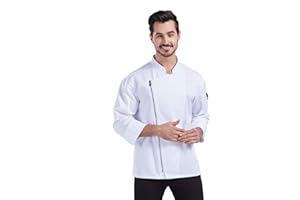 Nanxson Unisex Uomo Giacca da Cuoco Manica Lunga Ristorante Cappotto Cuoco Cucina Giacche da Chef per Donna CFM0058