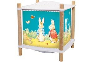 Trousselier 6260088 Magisches Nachtlicht mit Musik, Kinder Schlaflicht Peter Hase, Einschlafhilfe mit Schreidetektor, Laterne ReVOLUTION 2.0