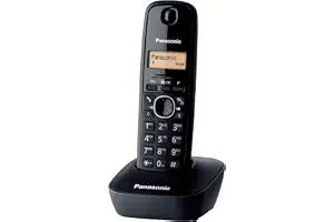 Panasonic KX-TG1611SPH Teléfono Inalámbrico Digital DECT, Unidad Base y 1 Auricular, Identificador De Llamadas, Batería Larga Duración, Pantalla LCD, Agenda, Rellamada, Despertador, Negro