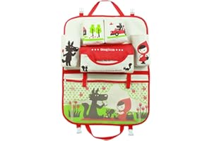 DoMyfit Organiseur de siège de voiture pour accessoires de voyage de bébé et enfants Sac de rangement à suspendre Protection de l’arrière du siège