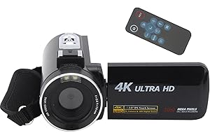 Yusat-Video, Digital, 17 X 14 X 10, 4K, Verwacklungsfrei, Hochauflösendes Digitales Video, 18-facher Zoom, 3-Zoll-IPS-Touchscreen-Kameras Fotovideos