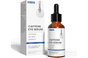 ZYNXEL Siero Caffeina Contorno Occhi, Siero occhi antirughe con acido ialuronico per eliminare le occhiaie e le borse, cura degli occhi per uomini e donne(30 ml)