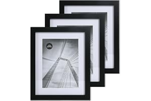 lincoolart bildram 20 x 25 cm, trä, svart fotoram, MDF-ram med akrylglas, för bilder 15 x 20 med passepartout eller 20 x 25 u