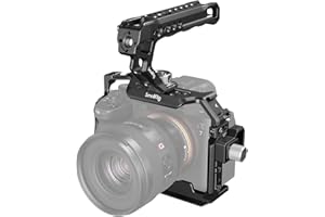 SMALLRIG A7 IV Käfig Cage mit oberem Griff und HDMI-Kabelklemme, Basis Kit für Sony Alpha 7 IV/Alpha 7 S III - 3668B