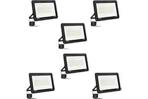 TOOBETTP 6Pcs Foco LED Exterior 50W,Proyector LED 50W, 5000LM Focos LED Exterior 6500K Blanco Frío Impermeable IP66 Proyectores LED Exteriores, para Garaje,Jardín,Patio,Parque