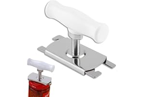 HERCHR Abridor De Tarros Multifunción, Acero Inoxidable Abridor De Latas Abrelatas Automático Para Frascos Sellados Accesorio De Cocina Para Mujeres, Mayores, Familia, Picnic, Tienda, Bares Jar Opener