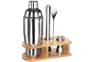 ESMULA Cocktail Shaker Set,5-teiliges 750ML Edelstahl Barkeeper Kit Professionelles Martini Mixing Bartending Kit Kombination, Home Stylish Bar Tool Set mit Cocktail Rezeptheft