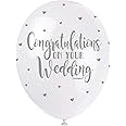 White Wedding Latex Balloons (30cm) Pack of 5 - Elegant Celebration Decorations for Special Day
