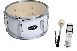 GEWA Marching Tenordrum, Tambour de marche 14 x 10", fût en bois blanc, incl. sangle et maillets