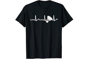 Badminton - rythme cardiaque / ligne cardiaque / pouls blanc T-Shirt