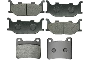 S SYUU Front Rear Brake Pads Compatible with Yamaha XVS1100 XVS 1100 Vstar 1100 Custom Midnight 2007-2008, XVS1100 V-star Classic Silverado 1999-2009, Dragstar 1100 Virago 1100 XV1100, FA199F FA088R