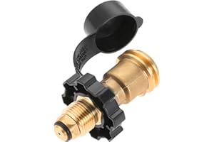 Mtsooning Propane Tank Adapter,UK Propane (POL) Cylinder to USA QQC1/TYPE 1,LP Tank Adapter Hose Regulator Old to New Connection Type