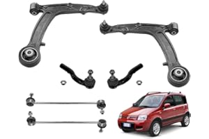 W-PARTS KIT 6pz BRACCI + BIELLETTE +TESTINE STERZO AVANTRENO COMPLETO PER FIAT PANDA 169
