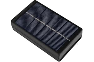 Nikou Panel Solar Cargador - 1W 4V portátil Panel de batería Solar Chager de Carga Caja for AA/AAA Negro