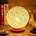 Produktbild Ardux Nachttischlampe, Rattan-Ball, Nachtlicht, energiesparend, Stimmungslicht für Wohnzimmer, Schlafzimmer, Zuhause, Bücherzimmer, Dekoration (Warmweiß)