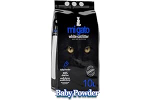 Migato Cat Litter - White Cat Litter - Multiple Scents - 10 L (Baby Powder)