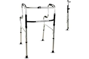 Mobiclinic®, Déambulateur Pliable, Réglable en Hauteur, Pórtico, Déambulateur sans Roues, Léger, Embouts Antidérapants, Résistant, Aluminium