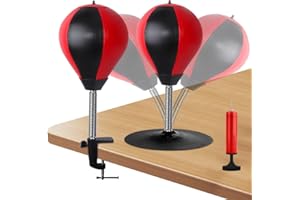 ZINUEEN Punching Ball - Sacco da boxe per scrivania, con ventosa, morsetto da tavolo e accessori, per tavolo da ufficio e bancone