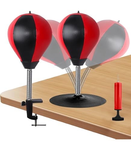 Stress Buster Sac De Frappe De Bureau - Balle Anti-Stress Avec Ventouses Et Ressort Pour Soulager La Tension