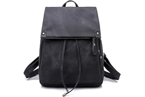 Everfunny Women Backpack Waterproof Anti-theft Lightweight PU Fashion Leather Nylon School Shoulder Bag Travel Cute Backpack Girls Ladies