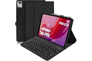 COEZFE Case with keyboard for Lenovo Tab M11 2024, Keyboard Case for TB330FU/TB330XU 11 inch, Smart Case with Detachable Bluetooth Keyboard [UK layout] for Lenovo Tab M11 11 inch, Black