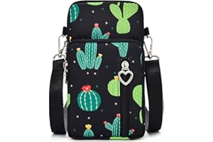 BRINNY Damska torebka, torba na ramię, torba na ramię, ze sztucznej skóry, 3 kieszenie na zamek błyskawiczny, uniwersalna torba na telefon komórkowy do zawieszenia, portfel na telefon komórkowy poniżej 7