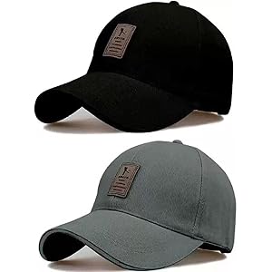 SELLORIA Brand Soft Cotton Adjustable Unisex Cap for Men and Women Freesize Baseball Caps (Pack of 2)