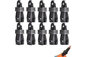 KEQAR 10-teiliges strapazierfähiges Planen-Clips Markisen-Klammern-Set mit starkem Verriegelungsgriff, für Outdoor-Zelte, Baldachin, Sonnenschutz, Autoabdeckung, Poolabdeckung