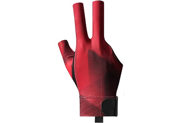 Gants de billard de billard – Gants à 3 doigts pour l'utilisation de la main droite | Gant léger sans glissement pour un signal doux Stoke, équipement de réglage confortable pour les principaux ju