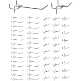 QWORK&reg; 60 x 5mm Solid Steel Pegboard Wall Hooks with Anti-Rust Coating for Retail Display Hanging Items Tools Classification